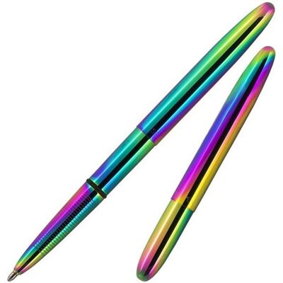 Bullet Space Pen, finitura in nitruro di titanio arcobaleno (#400RB)