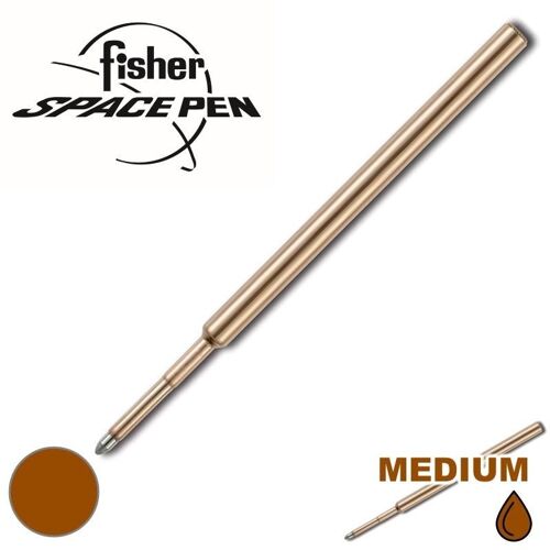 PR8 Brown Medium Original Fisher Space Pen Pressurized Refill - Pack of 5