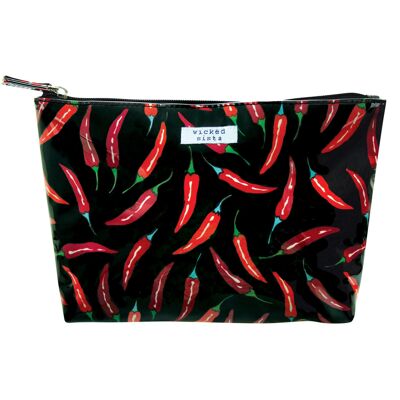 Bolso de cosméticos Hot Chili mediano suave con línea A