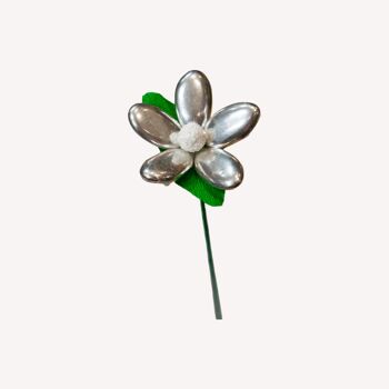 Grande marguerite festive or argent 2