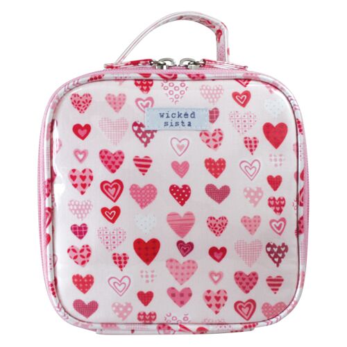 Lots of Love pink small square carry bag