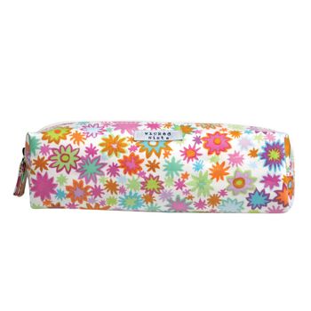 Trousse cosmétique longue Flower Power