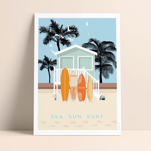 Affiche 30x40 - Sea Sun Surf