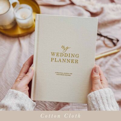 My Wedding Planner, Crema + Lámina dorada (cubierta de tela)