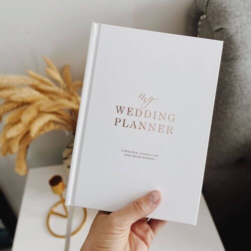 My Wedding Planner, White + Rose Gold Foil