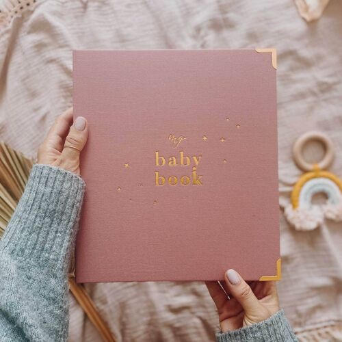 My Baby Book, Dusty Pink + Gold Foil inc. Presentation Box
