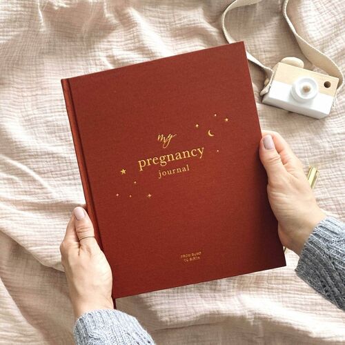 My Pregnancy Journal, Cinnamon + Gold Foiling