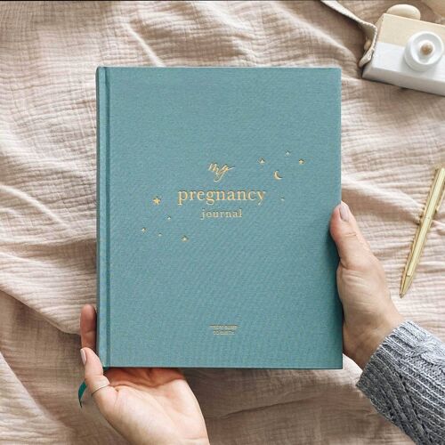 My Pregnancy Journal, Celeste + Gold Foiling