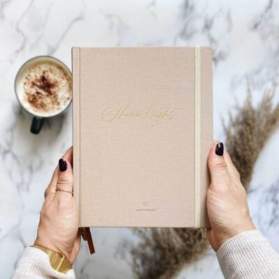 Notes Sand, Luxury Lined Notebook (Stoffeinband)