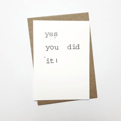 Yes you did it!