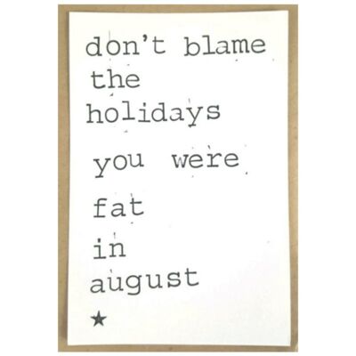 No culpes a las vacaciones, estabas gordo en agosto