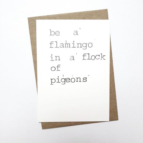 Be a Flamingo in a stock of pigeons