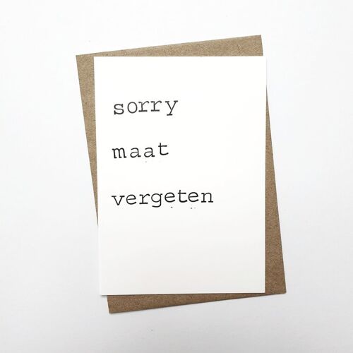 Sorry maat vergeten