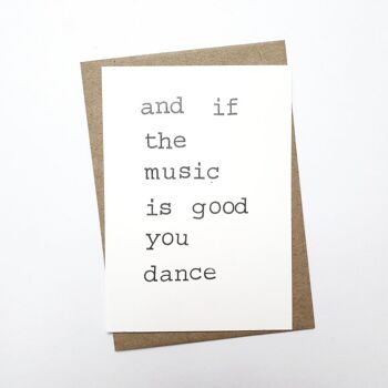 Et si la musique est bonne tu danses