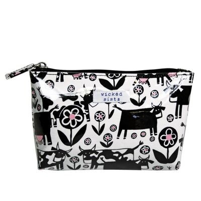 Moo Cow small soft A-line bag cosmetic bag