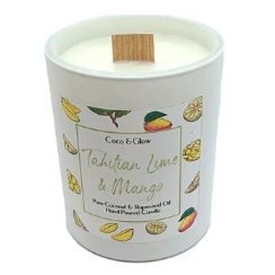 30CL Wood Wick Candle - Tahitian Lime & Mango