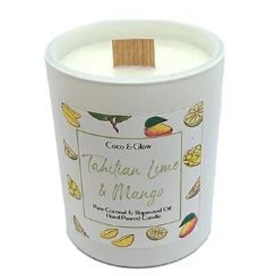 30CL Wood Wick Candle - Tahitian Lime & Mango
