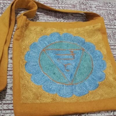 Rainbow Chakra Design Shoulder Bag Magic Throat