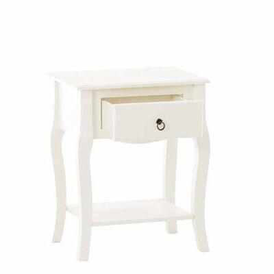 Table d'appoint Liv's Benkberga - Moderne - Blanc - 49 cm x 38 cm x 62 cm