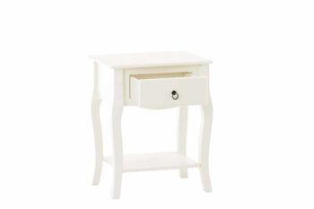 Table d'appoint Liv's Benkberga - Moderne - Blanc - 49 cm x 38 cm x 62 cm 1