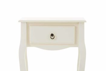 Table d'appoint Liv's Benkberga - Moderne - Blanc - 49 cm x 38 cm x 62 cm 3