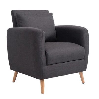 Liv's Baursberg Armchair - Modern - Gray - Wood - 73 cm x 68 cm x 83 cm