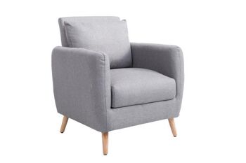 Fauteuil Dalbruna de Liv - Moderne - Gris - Bois - 73 cm x 68 cm x 83 cm 2