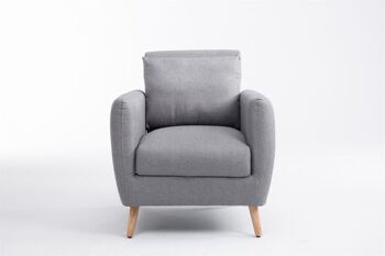 Fauteuil Dalbruna de Liv - Moderne - Gris - Bois - 73 cm x 68 cm x 83 cm 3