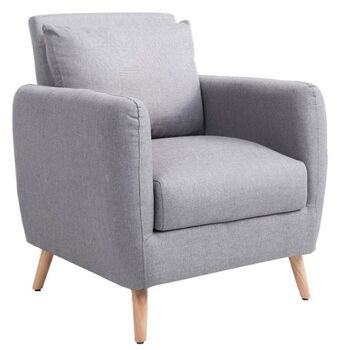 Fauteuil Dalbruna de Liv - Moderne - Gris - Bois - 73 cm x 68 cm x 83 cm 8