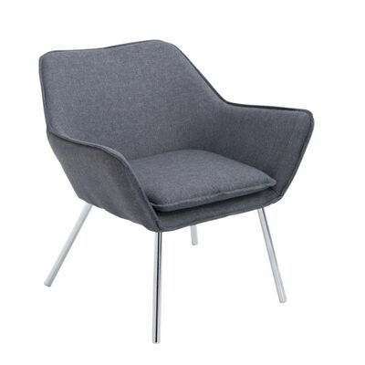 Liv's Glypslia Armchair - Modern - Gray - Metal - 81 cm x 70 cm x 78 cm