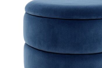 Pouf Liv's Biemon - Moderne - Bleu - Polyester - 37,5cm x 37,5cm x 41cm 2