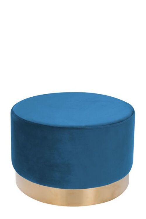 Liv's Bjoneelva Poef - Modern - Blauw - Grenen hout - 55cm x 55cm x 43cm