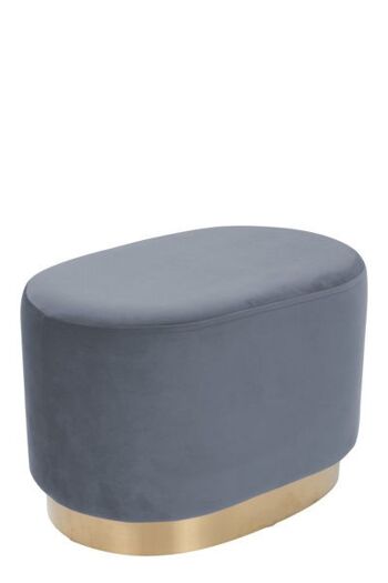 Pouf Liv's Bleikena - Moderne - Gris Foncé - Bois de Pin - 55cm x 35,5cm x 43cm 1