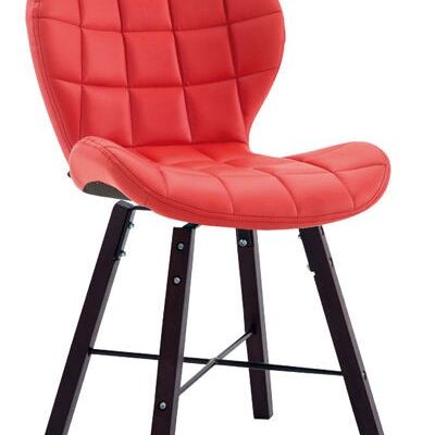 Chaise de Salle à Manger Liv's Aarhus - Moderne - Rouge - Bois - 47 cm x 50 cm x 77 cm