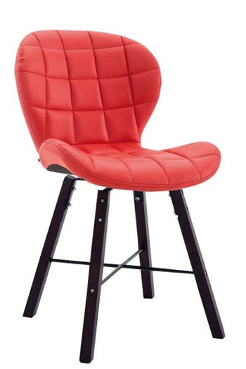 Chaise de Salle à Manger Liv's Aarhus - Moderne - Rouge - Bois - 47 cm x 50 cm x 77 cm