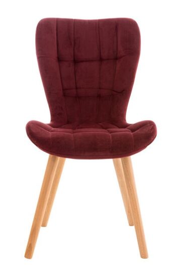 Chaise de Salle à Manger Liv's Aksnesa - Moderne - Rouge - Bois - 50 cm x 63 cm x 88 cm 2