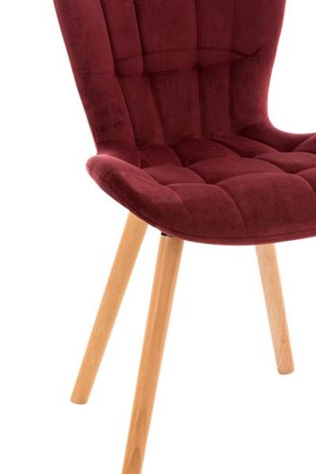 Chaise de Salle à Manger Liv's Aksnesa - Moderne - Rouge - Bois - 50 cm x 63 cm x 88 cm 3