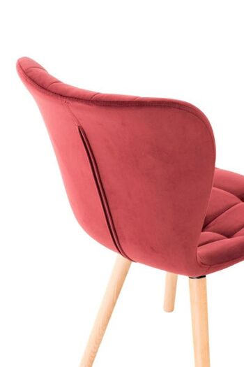 Chaise de Salle à Manger Liv's Aksnesa - Moderne - Rouge - Bois - 50 cm x 63 cm x 88 cm 4