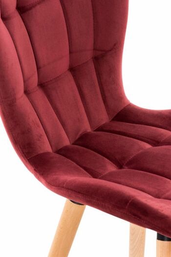 Chaise de Salle à Manger Liv's Aksnesa - Moderne - Rouge - Bois - 50 cm x 63 cm x 88 cm 6