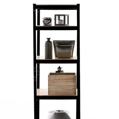 Librería Liv's Brannberg - Moderno - Negro - Metal - 90 cm x 45 cm