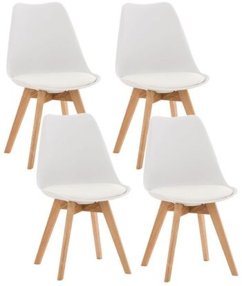 Tabouret de bar Liv's Alida - Moderne - Blanc - Bois - 49 cm x 50 cm x 83 cm 6