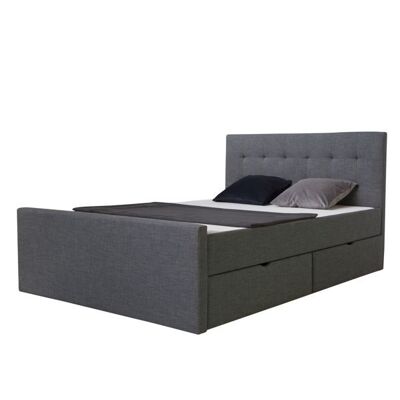 Liv's Baklimoa Bed frame - Modern - Black - Mdfwood - 214 cm x 145 cm x 53 cm