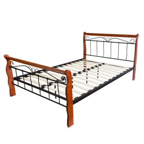 Liv's Esholte Bedframe - Modern - Bruin - Hout - 214 cm x 165 cm x 35 cm