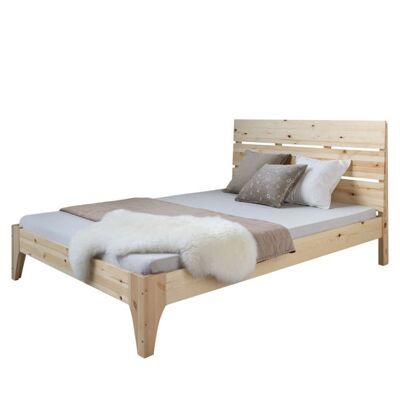 Estructura de cama Liv's Eiriksmyr - Moderno - Natural - Madera de pino - 209 cm x 145 cm x 35,5 cm