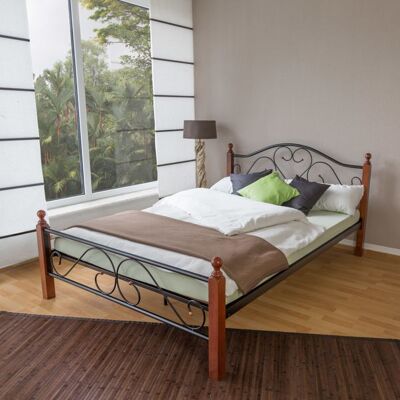 Liv's Espeskog Bed frame - Modern - Black - Wood - 215 cm x 185 cm x 61 cm