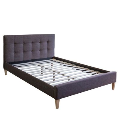 Liv's Goapma Bed Frame - Modern - Black - Wood - 212 cm x 185 cm x 96 cm
