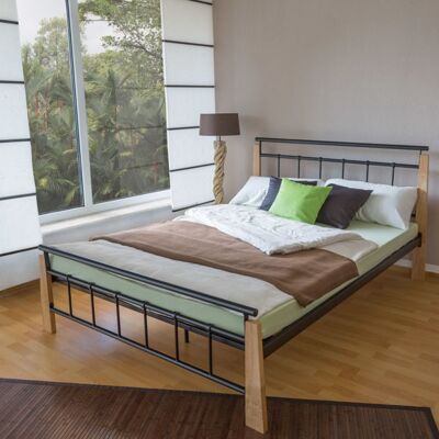 Liv's Grimserud Bed Frame - Modern - Black - Wood - 206 cm x 192 cm x 51 cm