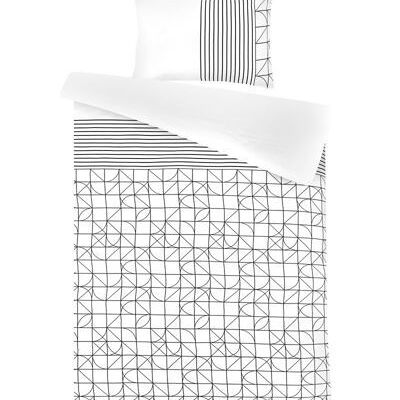 Liv's Berntvik Bedding - Moderno - Bianco - Cotone - 220 cm x 155 cm