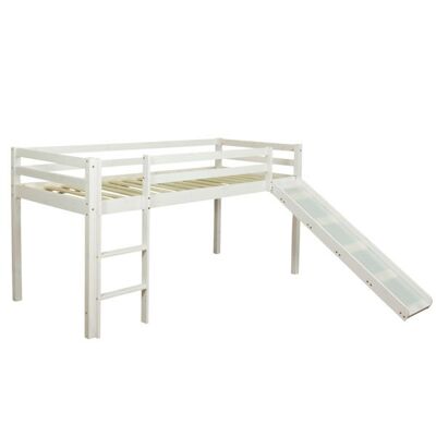 Liv's Alibekken Kinderbed - Modern - Wit - GrenenHout - 207 cm x 97 cm x 110 cm