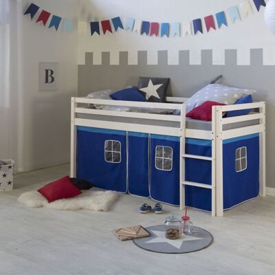 Liv's Bofall Children's Bed - Modern - Blue - Pine Wood - 207 cm x 97 cm x 110 cm